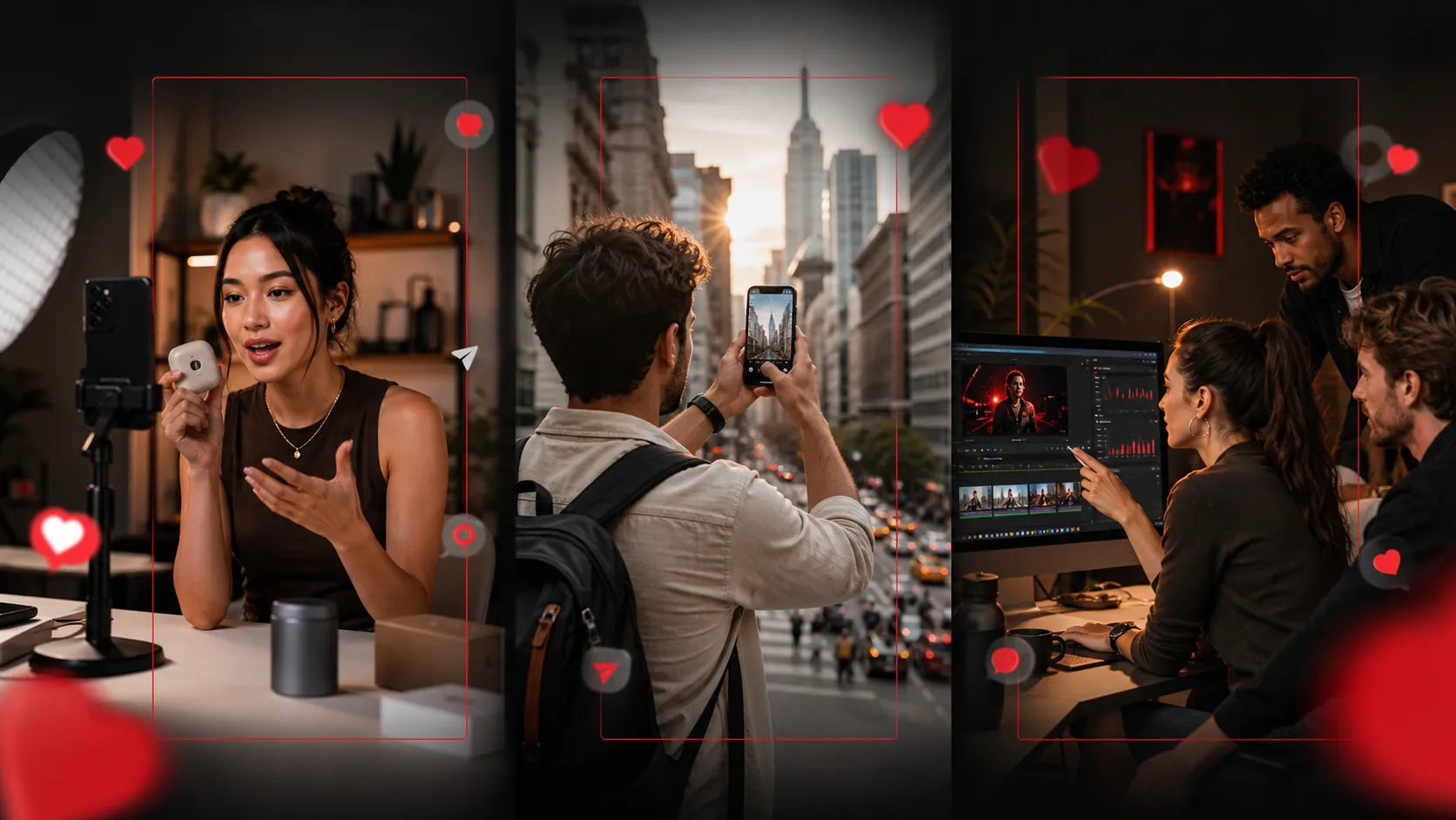 Creators producing technology, lifestyle and social content